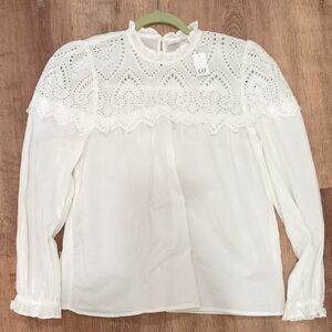 NWT Gap White Lace Top